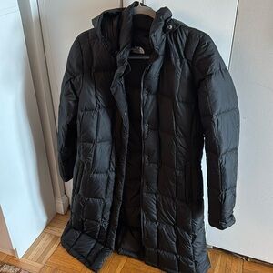 North Face Black Long Down Coat